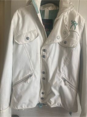 B By Burton White SlMulti-Season Jacket with Hood Size S